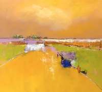 Jan Groenhart - Boerderij in warm landschap